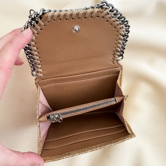 Stella McCartney Falabella Fold Wallet in Gold - Picture 2 of 6